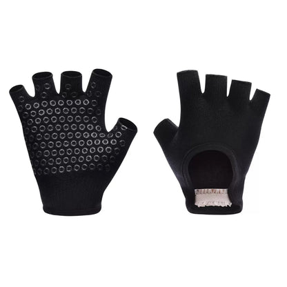 Anna-Kaci Yoga and Pilates Grip Sock and Fingerless Glove Set with Anti-Slip Design and Elastic Straps for Secure Fit