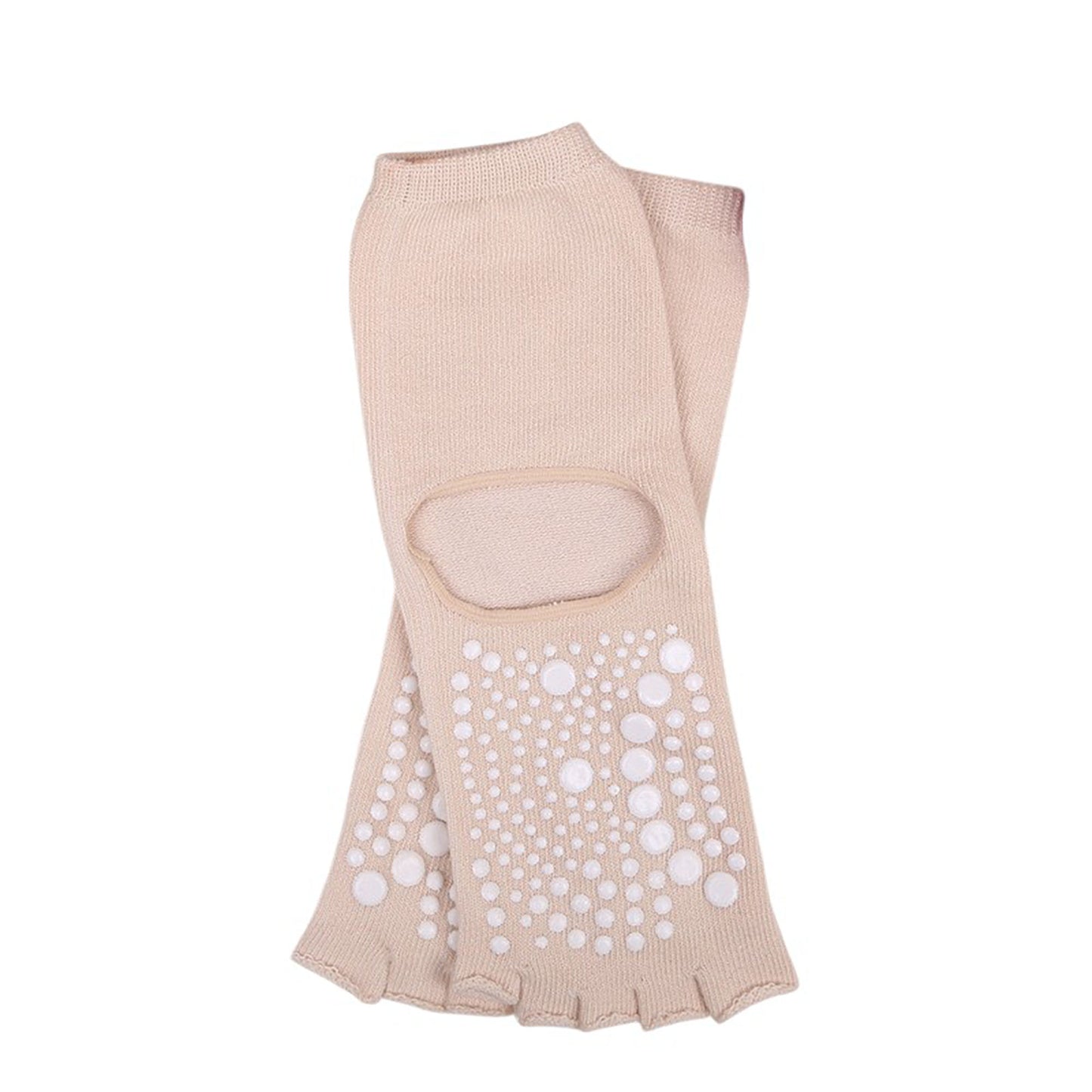 Anna-Kaci Women's Open Toe Grip Yoga Socks with Anti-Slip Sole and Cut-Out Instep Design for Pilates and Barre Workouts