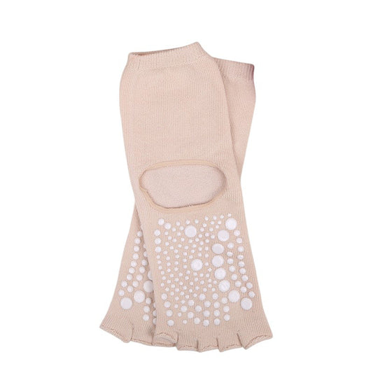 Anna-Kaci Women's Open Toe Grip Yoga Socks with Anti-Slip Sole and Cut-Out Instep Design for Pilates and Barre Workouts