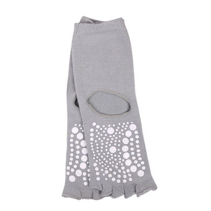 Anna-Kaci Women's Open Toe Grip Yoga Socks with Anti-Slip Sole and Cut-Out Instep Design for Pilates and Barre Workouts