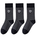 Anna-Kaci 3 Pairs Women's Casual Crew Socks Assorted Patterns Striped Polka Dot and Bow Embroidery
