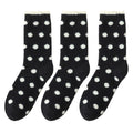 Anna-Kaci 3 Pairs Women's Plush Crew Socks with Polka Dot Pattern and Thick Fleece Lining