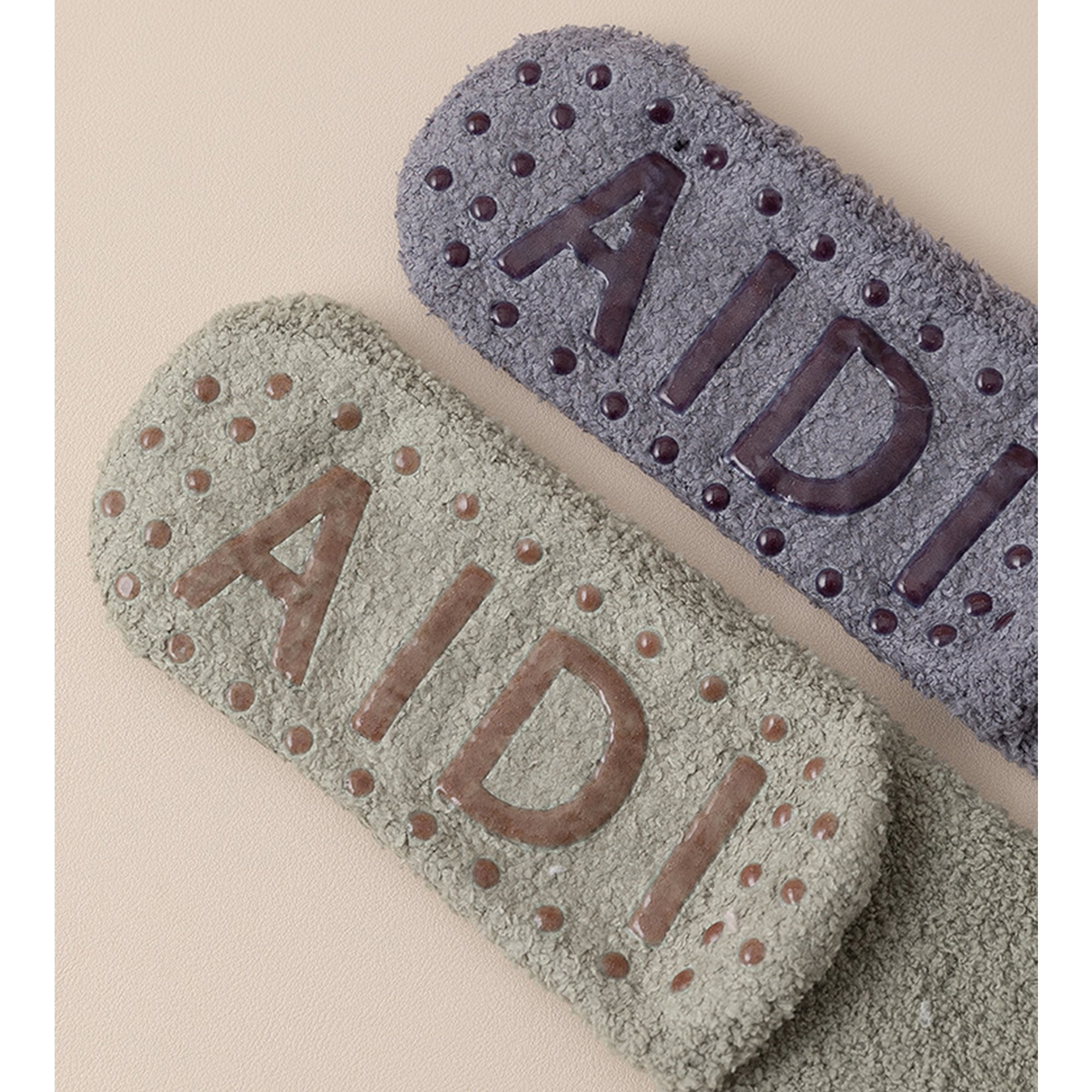 Anna-Kaci 3 Pairs Women's Plush Non-Slip Crew Socks with Thick Fleece Lining and Cozy Warm Fit