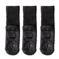 Anna-Kaci 3 Pairs Women's Plush Non-Slip Crew Socks with Thick Fleece Lining and Cozy Warm Fit