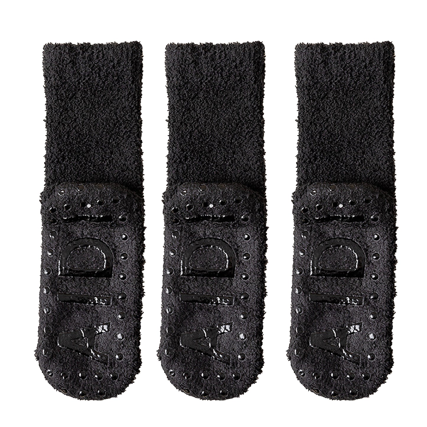 Anna-Kaci 3 Pairs Women's Plush Non-Slip Crew Socks with Thick Fleece Lining and Cozy Warm Fit