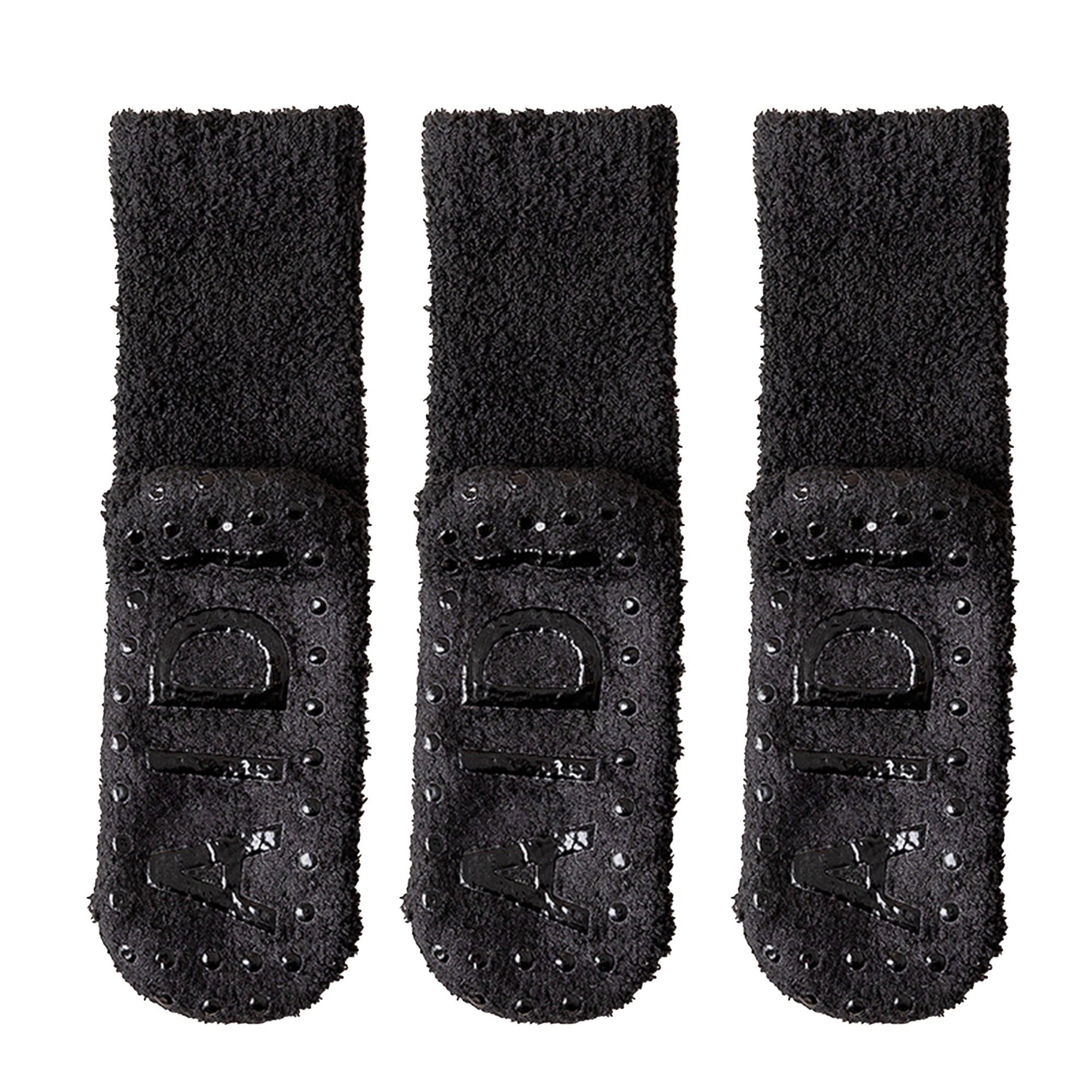 Anna-Kaci 3 Pairs Women's Plush Non-Slip Crew Socks with Thick Fleece Lining and Cozy Warm Fit