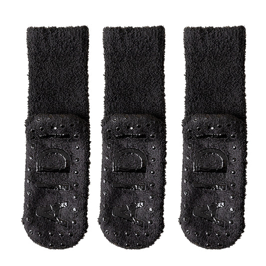 Anna-Kaci 3 Pairs Women's Plush Non-Slip Crew Socks with Thick Fleece Lining and Cozy Warm Fit