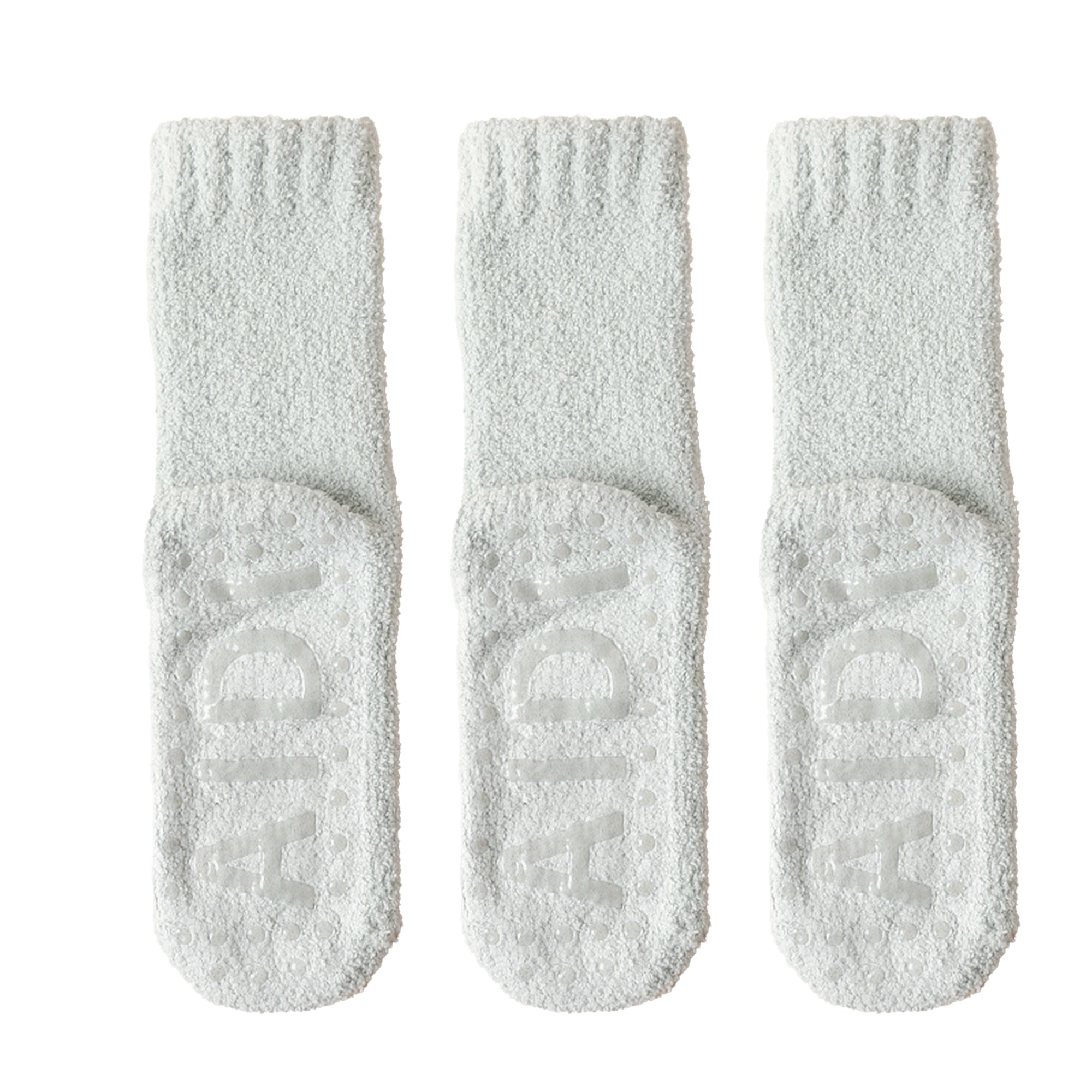 Anna-Kaci 3 Pairs Women's Plush Non-Slip Crew Socks with Thick Fleece Lining and Cozy Warm Fit