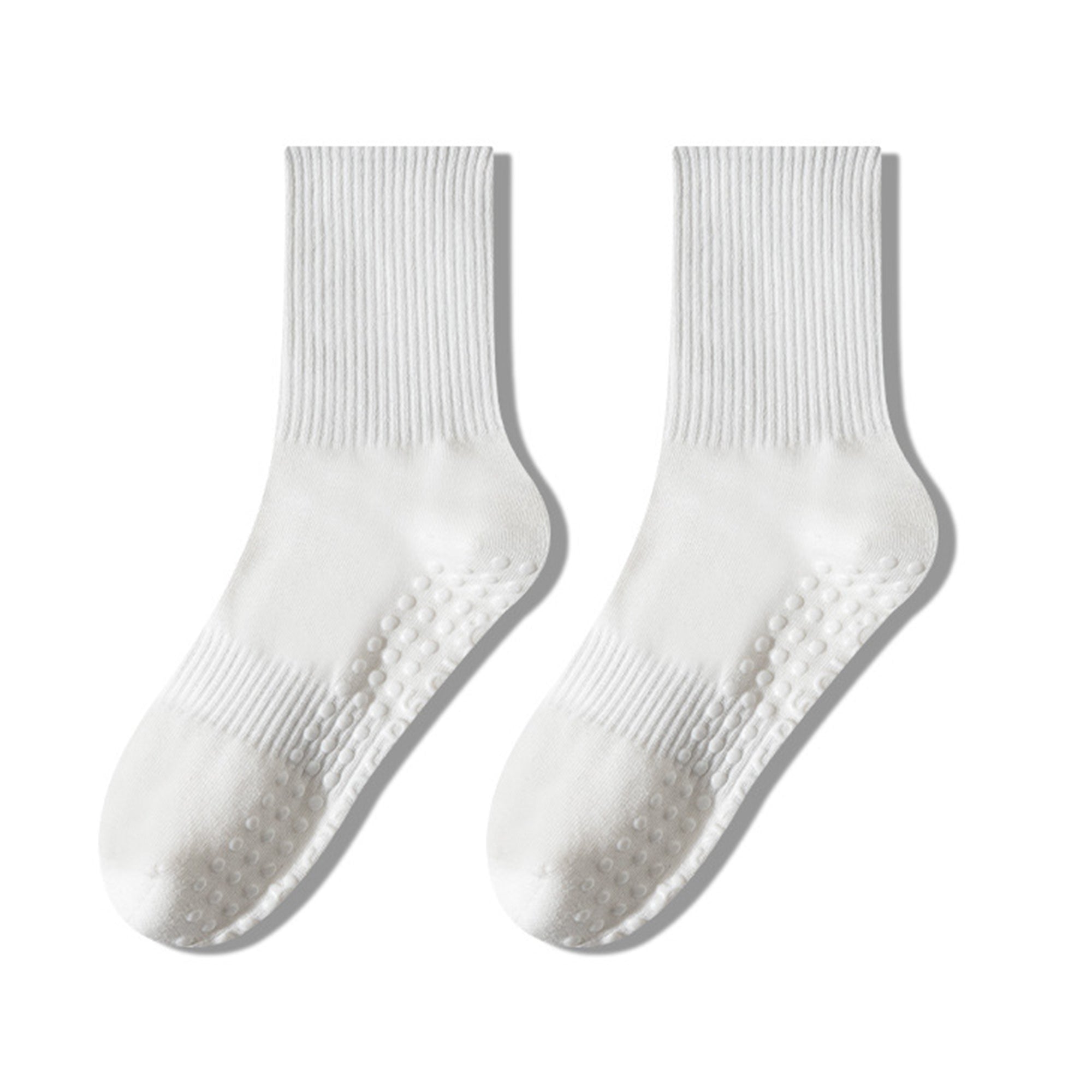 Anna-Kaci 2 Pairs Women's Yoga Non-Slip Crew Socks with Gripped Soles for Pilates and Home Workouts