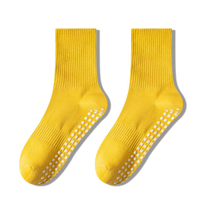 Anna-Kaci 2 Pairs Women's Yoga Non-Slip Crew Socks with Gripped Soles for Pilates and Home Workouts