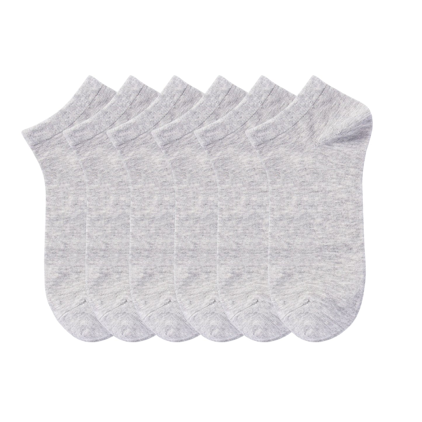 Anna-Kaci Women's 6-Pair Pure Cotton Low Cut Socks Antibacterial Soft Breathable Everyday Comfort Fit