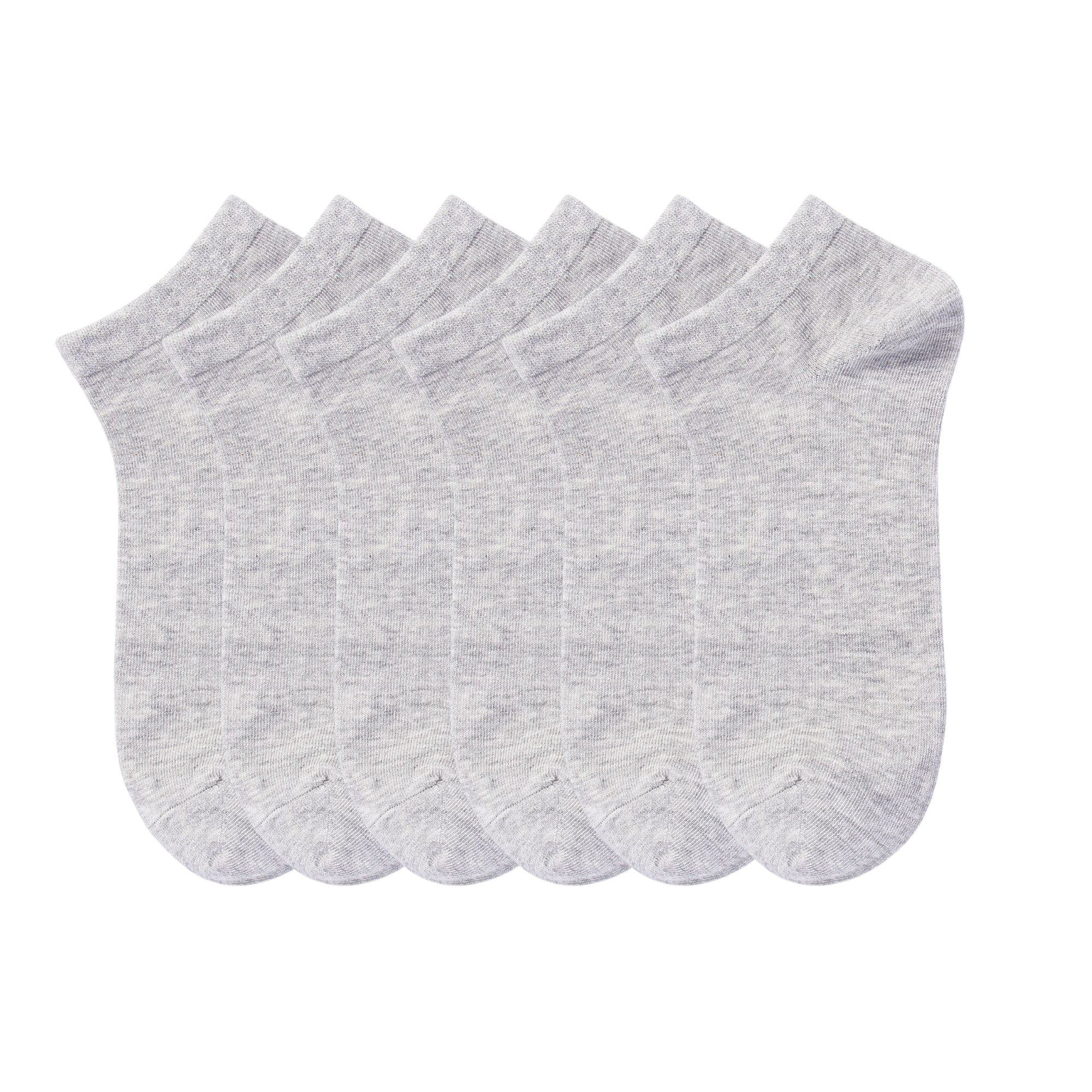 Anna-Kaci Women's 6-Pair Pure Cotton Low Cut Socks Antibacterial Soft Breathable Everyday Comfort Fit
