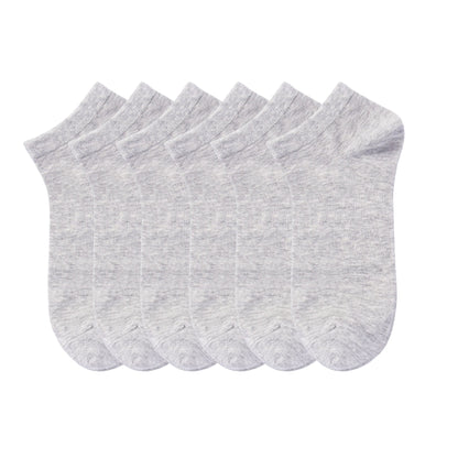 Anna-Kaci Women's 6-Pair Pure Cotton Low Cut Socks Antibacterial Soft Breathable Everyday Comfort Fit