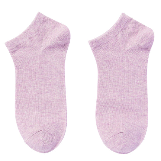 Anna-Kaci Women's 6-Pair Pure Cotton Low Cut Socks Antibacterial Soft Breathable Everyday Comfort Fit