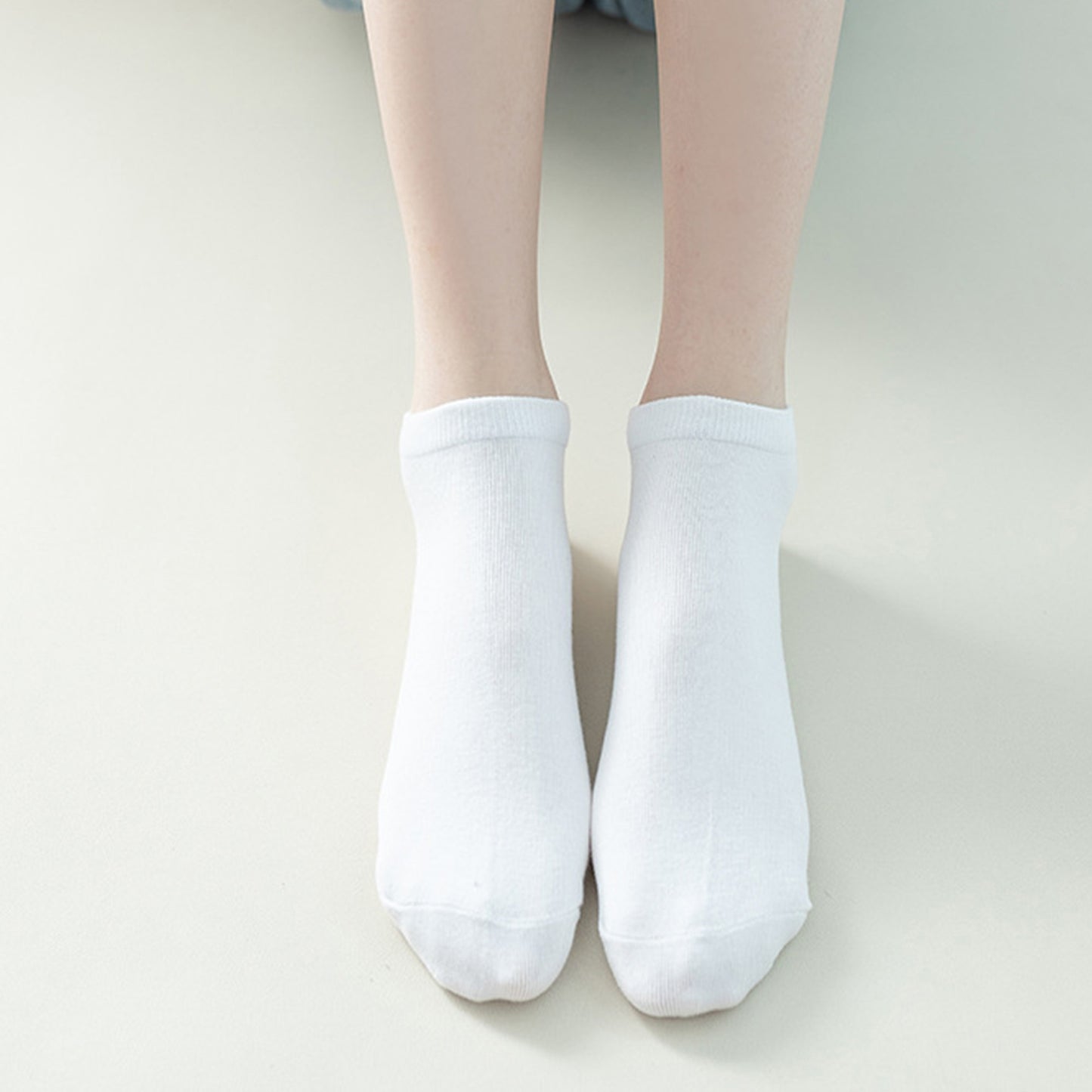 Anna-Kaci Women's 6-Pair Pure Cotton Low Cut Socks Antibacterial Soft Breathable Everyday Comfort Fit