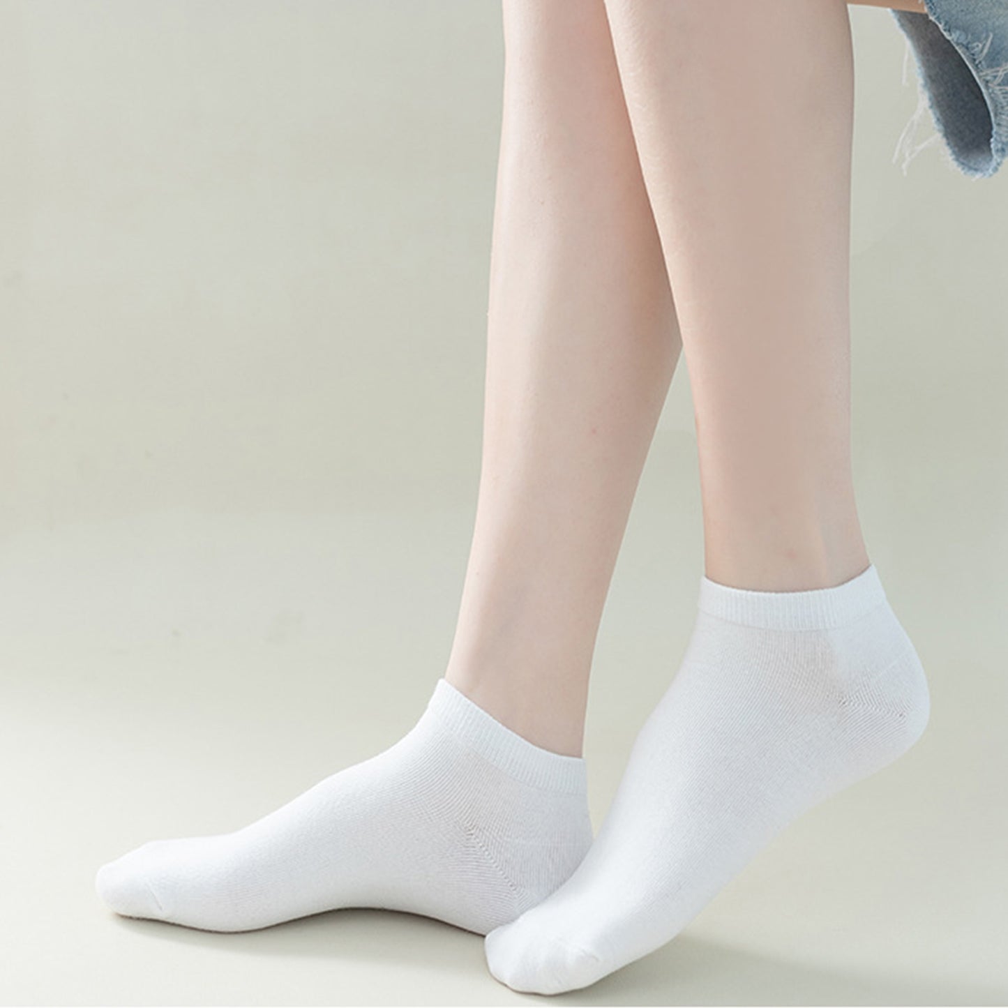 Anna-Kaci Women's 6-Pair Pure Cotton Low Cut Socks Antibacterial Soft Breathable Everyday Comfort Fit