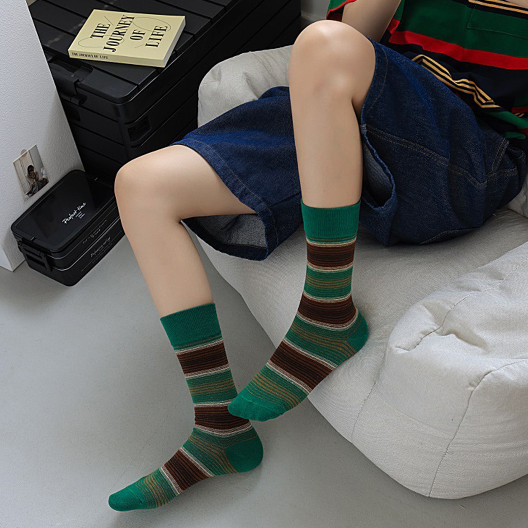 Anna-Kaci Womens Crew Socks 3 Pairs Soft Stretch Casual Everyday Wear
