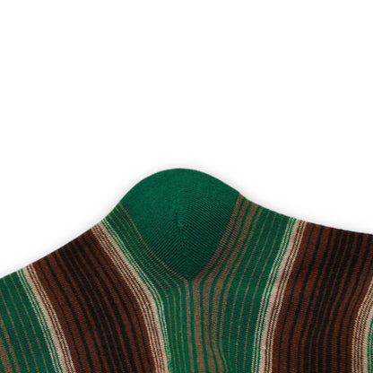 Anna-Kaci 3 Pairs Cotton Crew Socks with Retro Colored Striped Patterns and Comfortable Classic