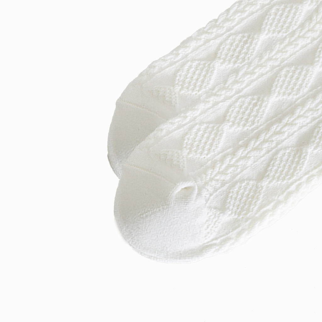 Anna-Kaci Women's 3 Pairs Textured Diamond Socks with Knitted Pattern and Scalloped Trim