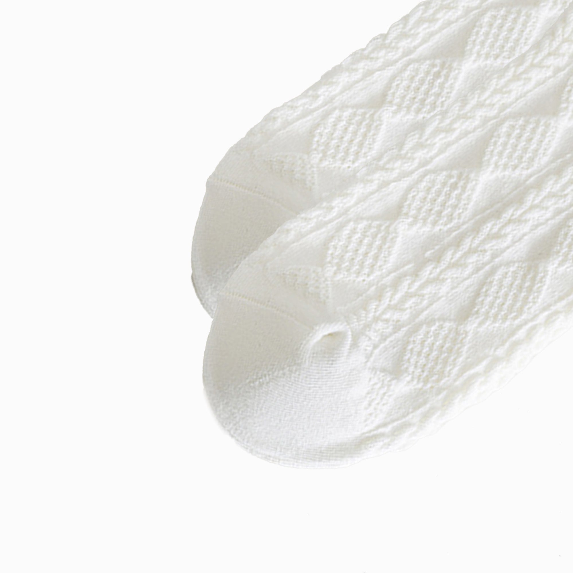 Anna-Kaci Women's 3 Pairs Textured Diamond Socks with Knitted Pattern and Scalloped Trim