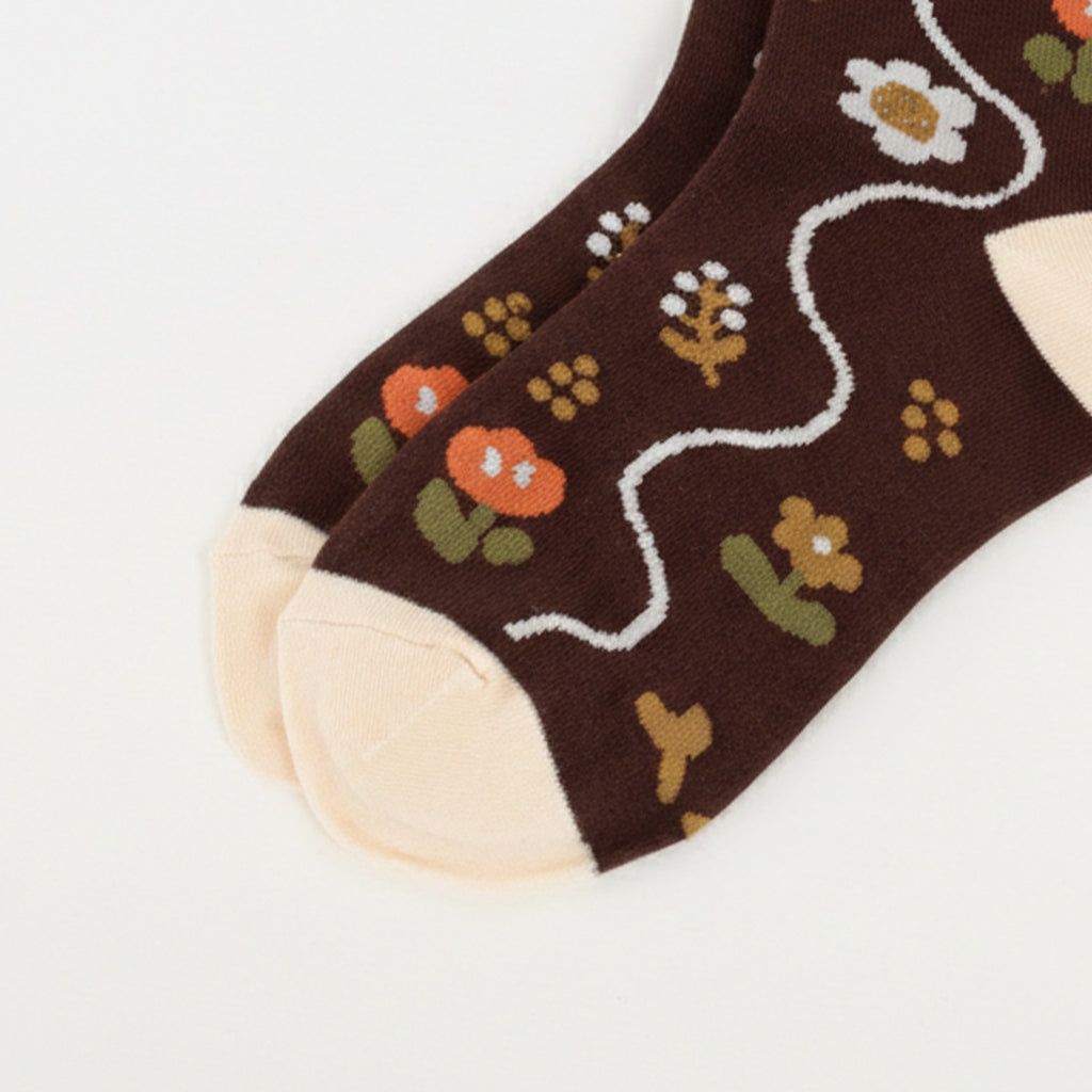 Anna-Kaci Womens Cotton Blend Crew Socks 3 Pair Pack Soft Breathable Elegant Pattern
