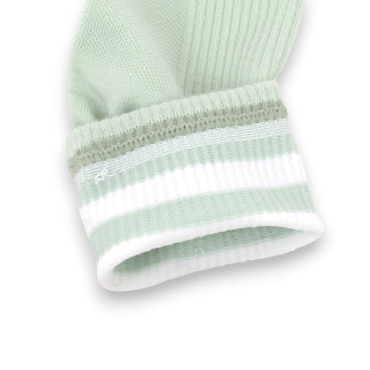 Anna-Kaci Women's 3-Pair Antibacterial and Breathable Ribbed Ankle Socks with Double Stripe Cuffs