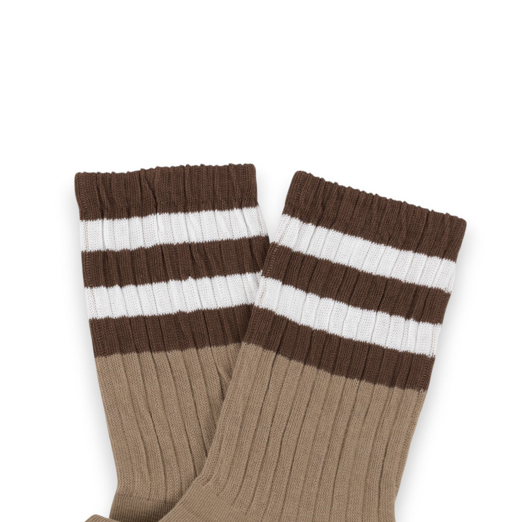 Anna-Kaci Women¡¯s 3-Pack Mid Crew Cotton Socks with Striped Cuffs Ribbed Knit Casual and Easy Matching
