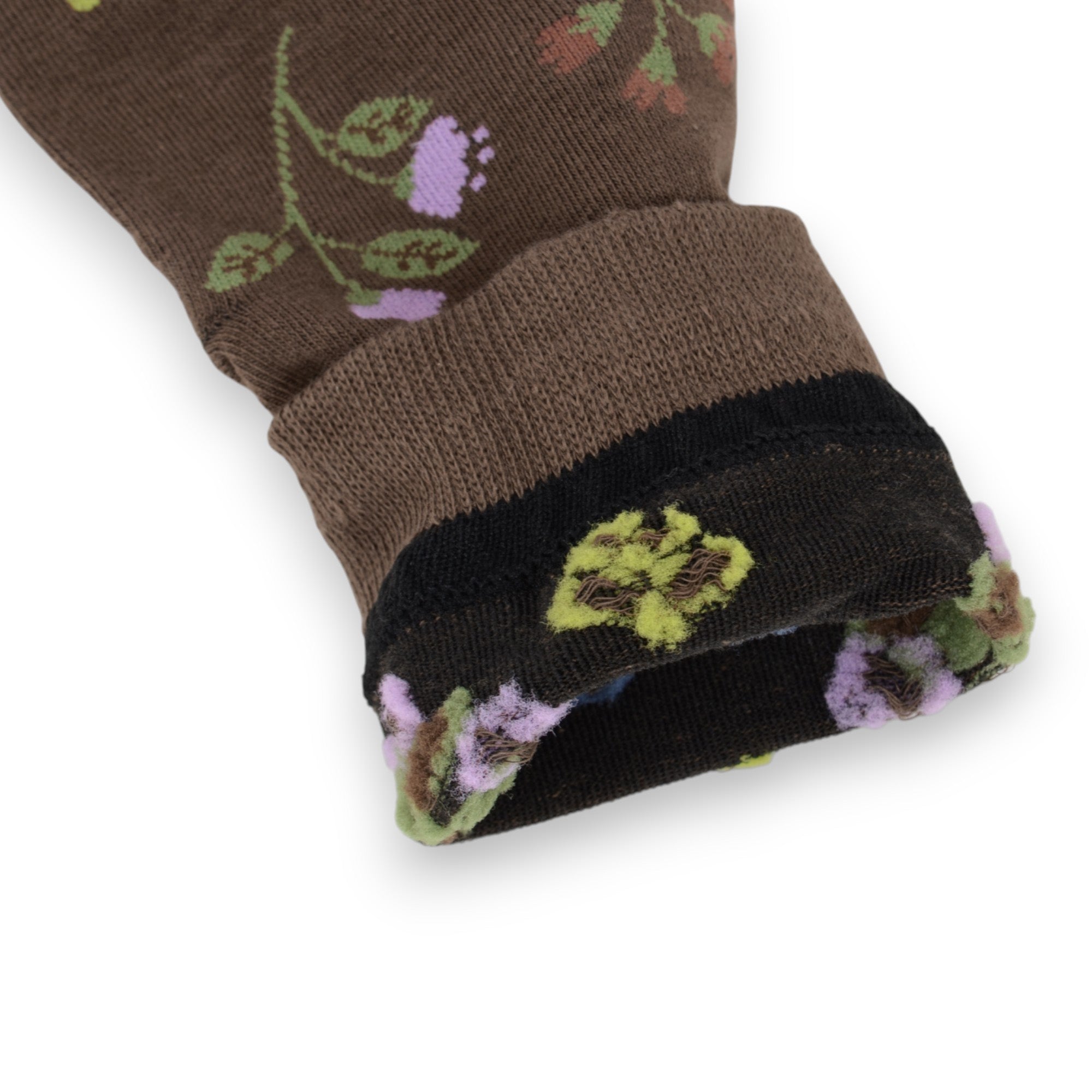 Anna-Kaci Women's 3 Pairs Floral Patterned Split-Toe Socks Soft Cotton Stretch Knit Crew Style