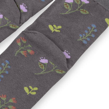 Anna-Kaci Women's 3 Pairs Floral Patterned Split-Toe Socks Soft Cotton Stretch Knit Crew Style