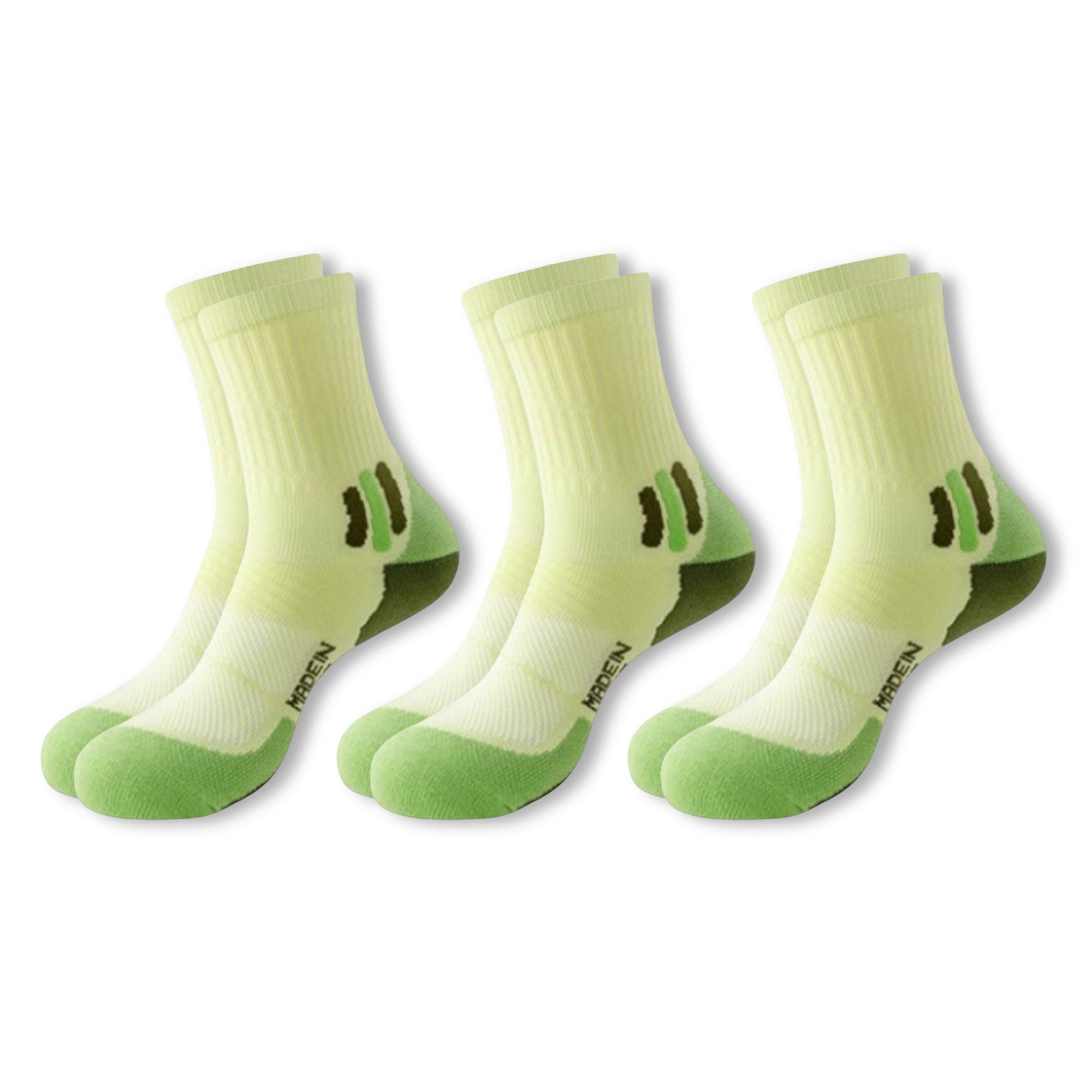 Anna-Kaci Womens Athletic Crew Socks Cotton Blend Breathable Fit 3 Pair Pack