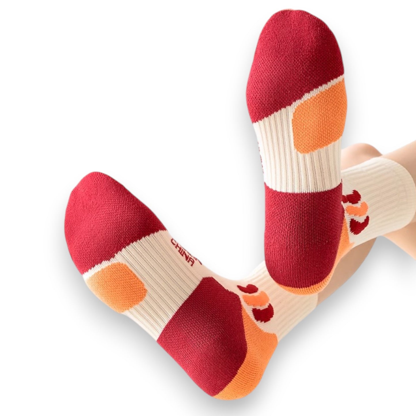 Anna-Kaci Women's 3 Pair Pack Sports Crew Socks with Color Block Toes Cushioned Soles and Ribbed Knit Design
