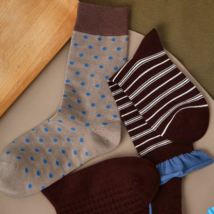 Anna-Kaci Women's 3 Pack Crew Socks Set Ribbed Knit Athletic Stripe and Classic Pattern Casual Everyday Wear