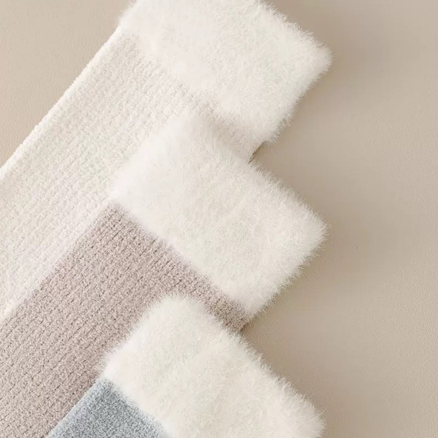 Anna-Kaci Women's 3-Pair Plush Cuffed Crew Socks Soft Knit Ribbed Design Comfortable Everyday Wear