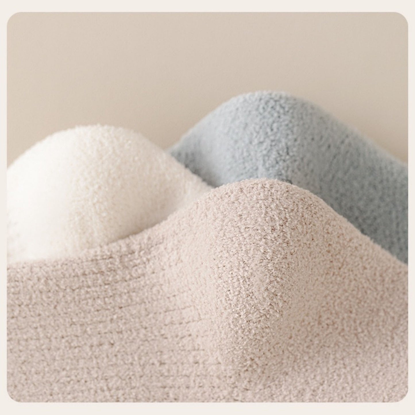 Anna-Kaci Women's 3-Pair Plush Cuffed Crew Socks Soft Knit Ribbed Design Comfortable Everyday Wear