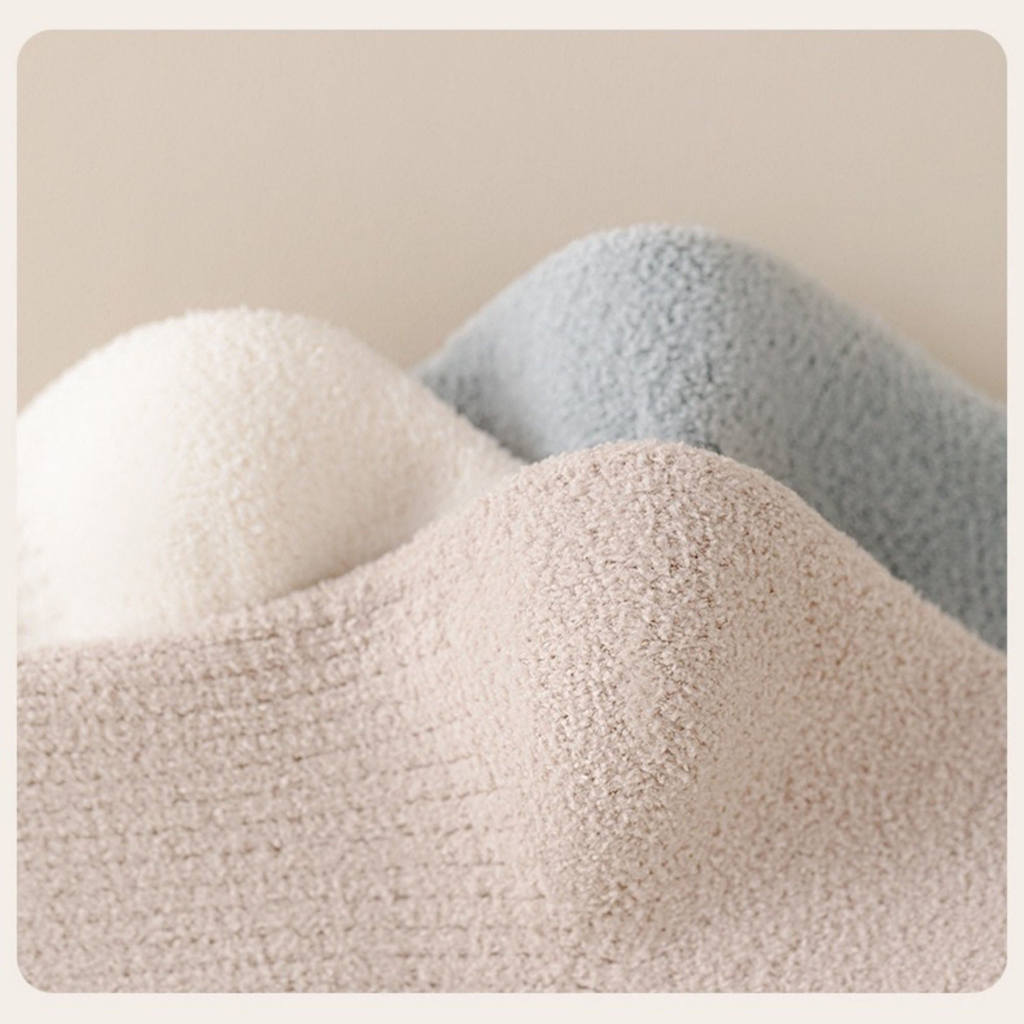 Anna-Kaci Women's 3-Pair Plush Cuffed Crew Socks Soft Knit Ribbed Design Comfortable Everyday Wear