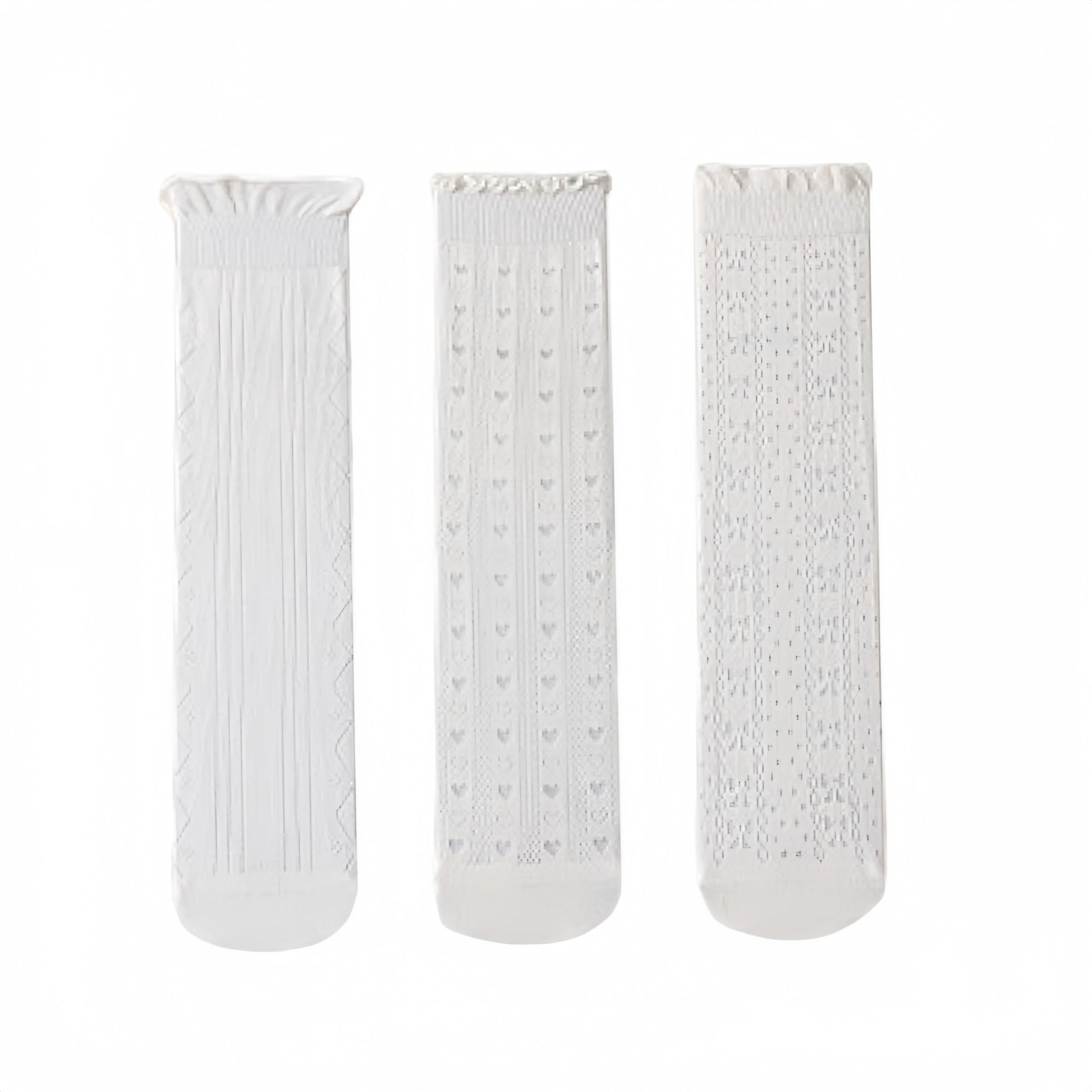 Anna-Kaci Women's 3 Pair Pack Quarter Socks with Knit Patterns Lace Trim and Bow Detail