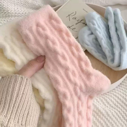 Anna-Kaci Women's 4 Pairs Cable Knit Quarter Socks Soft Stretch Fabric Cozy Everyday Wear