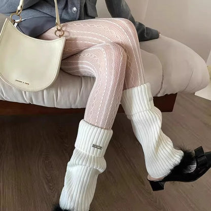 Anna-Kaci Women's 2-Pack Sheer Patterned Hosiery with Stretch Fishnet Design and Vertical Stripe Detailing