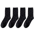 Anna-Kaci Women's 4 Pairs Knit Socks with Polka Dot Pattern Ribbed Cuffs Soft Stretch Fabric