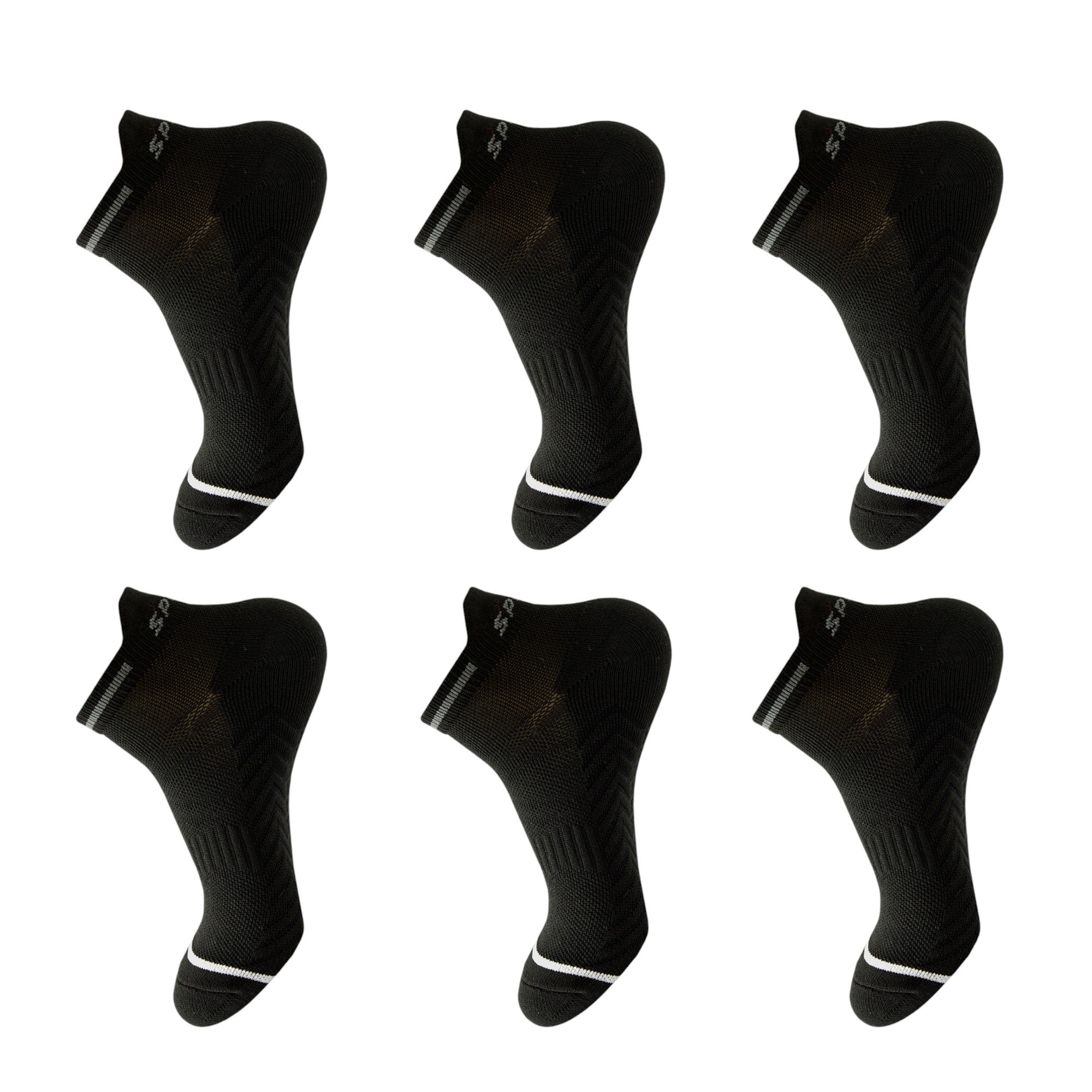 Anna-Kaci women's Anti-Slip Athletic Ankle Socks 6pk - for Running & Training