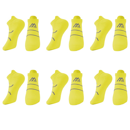 Anna-Kaci Men's Athletic Ankle Socks 6pk with Geometric Design