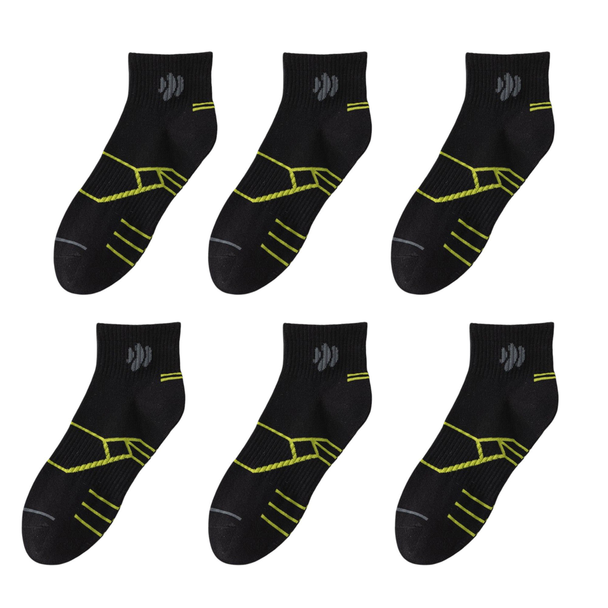 Anna-Kaci Men's Breathable Athletic Ankle Socks 6pk