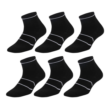 Anna-Kaci Men's 6pk Athletic Ankle Socks with Accents