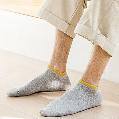 Anna-Kaci Men's No - Show Athletic Socks 6pk with Accents