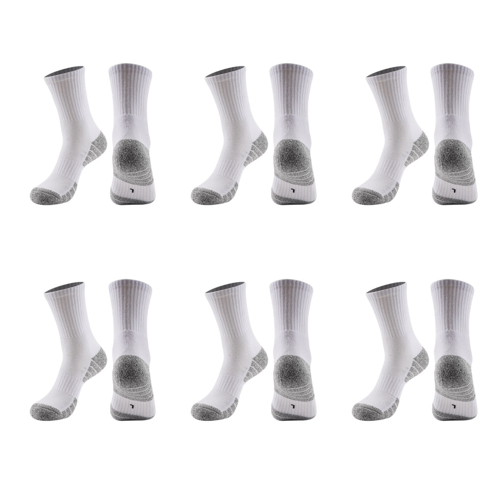 Anna-Kaci Men's Crew Athletic Socks 6pk with Accents