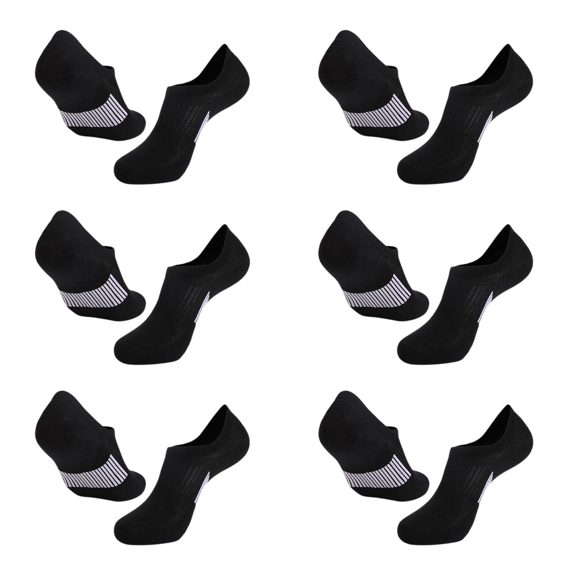 Anna-Kaci Men's 6pk Breathable No - Show Athletic Socks