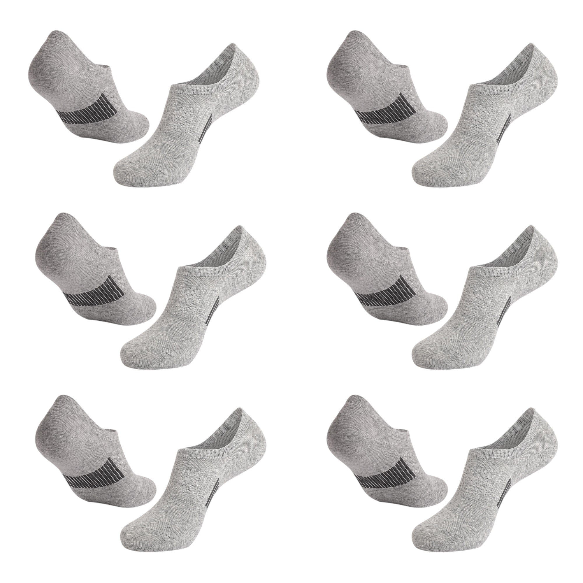 Anna-Kaci Men's 6pk Breathable No - Show Athletic Socks
