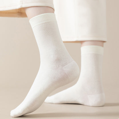 Anna-Kaci Women's 3 - Pack Classic Crew Socks with Soft Stretch Knit Fabric and Comfortable Ribbed Cuff