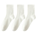 Anna-Kaci Women's 3 - Pack Classic Crew Socks with Soft Stretch Knit Fabric and Comfortable Ribbed Cuff
