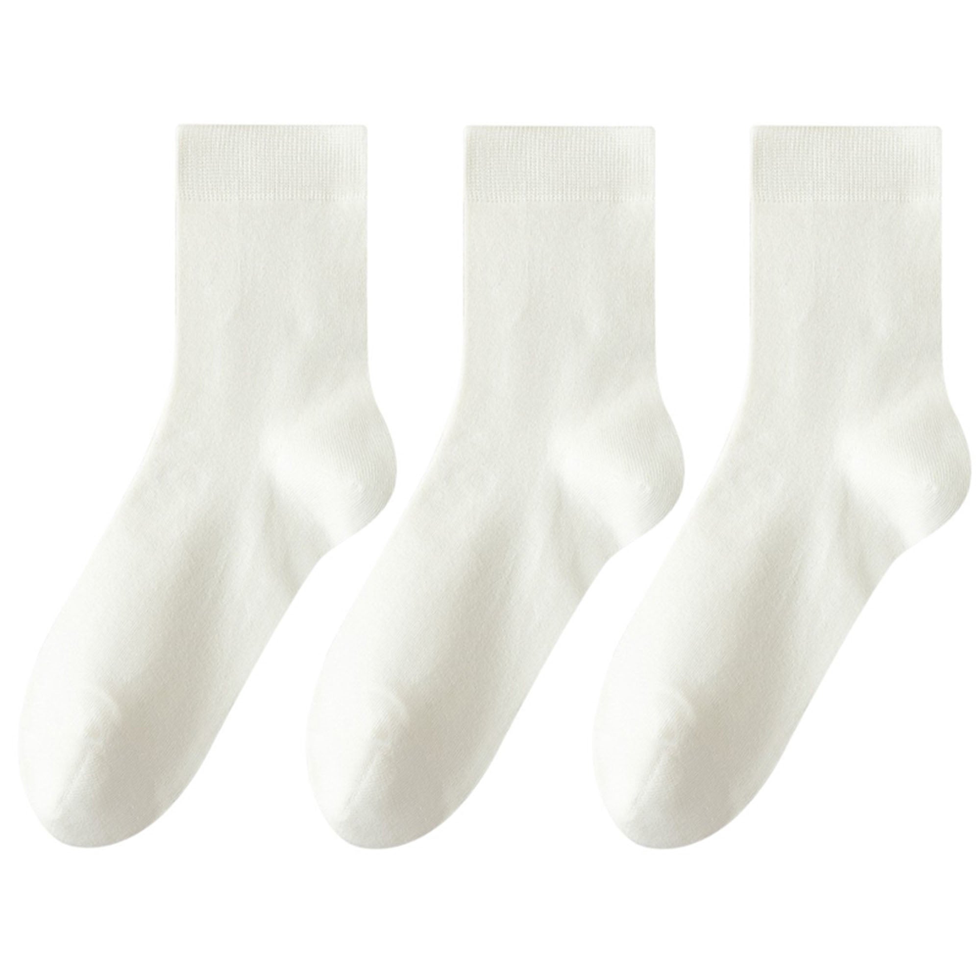 Anna-Kaci Women's 3 - Pack Classic Crew Socks with Soft Stretch Knit Fabric and Comfortable Ribbed Cuff